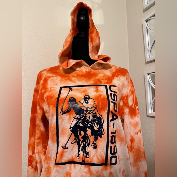 2-Pack U.S Polo Assn Orange/White & Gray/Green Hoodie’s - Picture 6 of 9